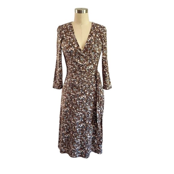 BCBGMaxAzria Faux Wrap Midi Dress - S - Picture 1 of 6